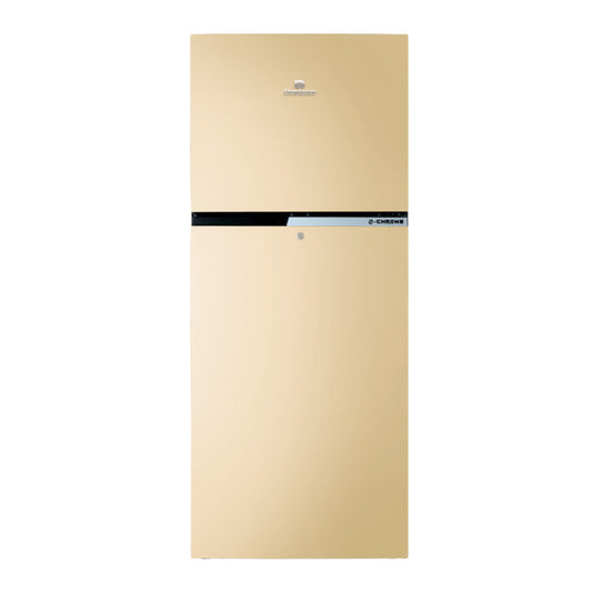 Dawlance 9140 E-Chrome Metallic Gold Double Door Refrigerator 8 Cubit Feet With Official Warranty