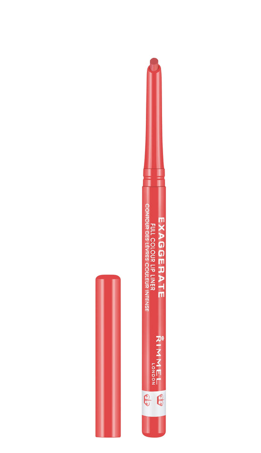 Rimmel- Exaggerate Automatic Lip Liner - Peachy-Beachy, a bright coral shade