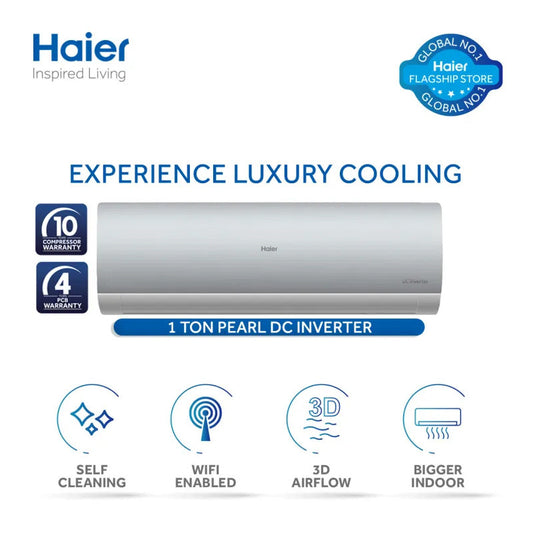 Haier HSU-12HFPCA (S) Pearl Inverter 1 Ton Air Conditioner With Official Warranty