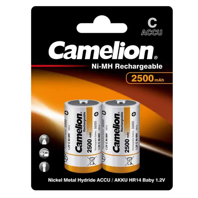 Camelion C size 2500 mAh rechargeable batteries (Pack of 2)