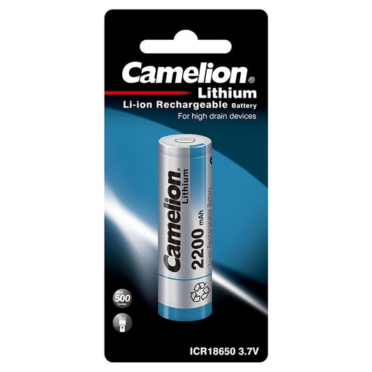 Camelion rechargeable Lithium Batteries ICR18650 – 2600 mAh