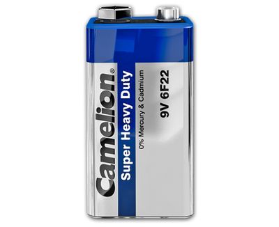 Camelion super heavy duty batteries – 6F22 9V (12 batteries)