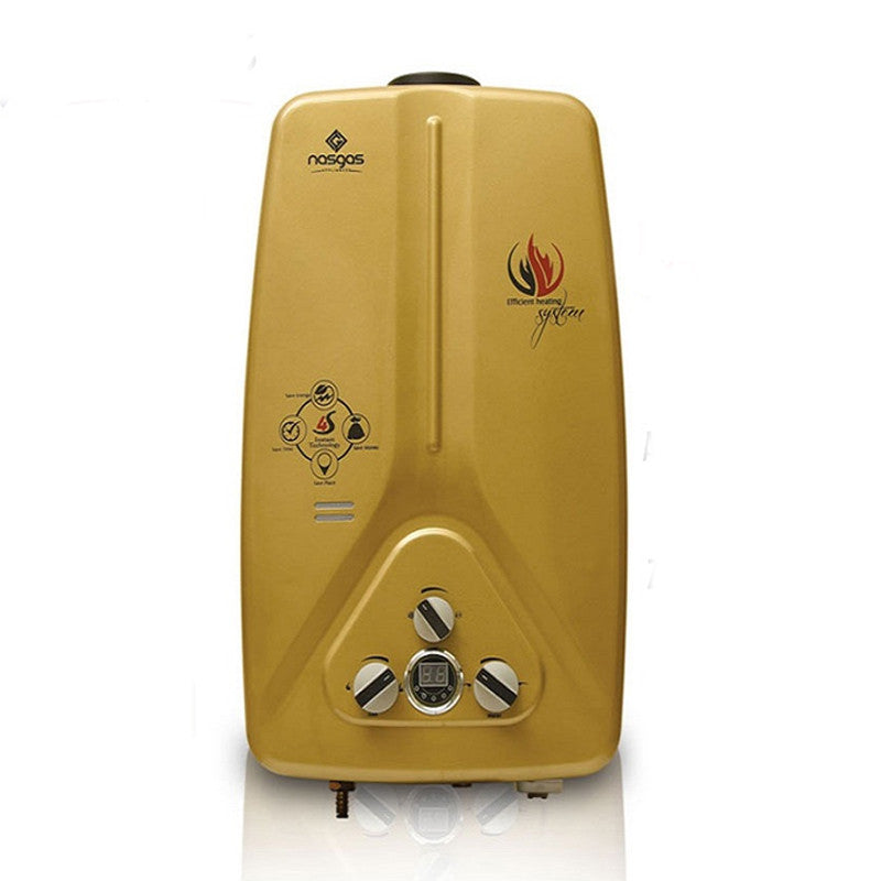 Nasgas DG-77 Gold Model 7 Liter Instant Water Heater Natural Gas Geyser With Official Warranty