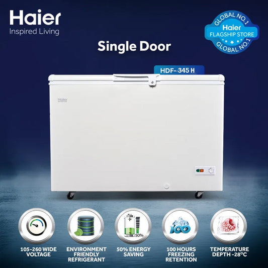 Haier HDF-345 Single Door Chest Freezer 13 Cubic Feet With Official Warranty.