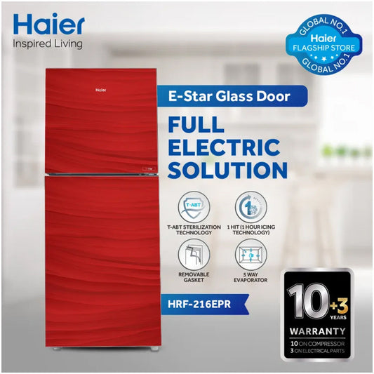 Haier HRF-216 EPR-EPB-EPC Refrigerator 7 Cubic Feet With Official Warranty