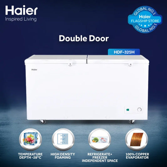 Haier HDF-325H Twin Door Chest Freezer 11.5 Cubic Feet With Official Warranty..