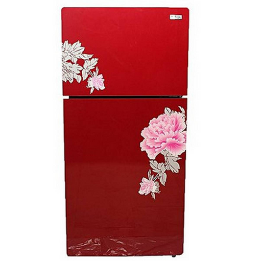 Gaba National GNR-168 (RED) Glass Double Door Refrigerator With Official Warranty