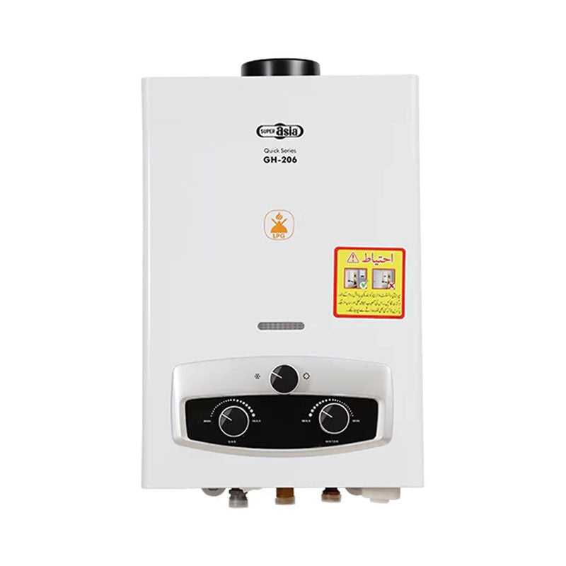 Super Asia GH206 LPG Instant Geyser With Official Warranty