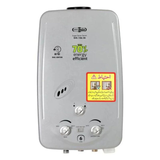 Super Asia GH 106Di Instant Water Heater Capacity 6 Natural Gas Geyser With Official Warranty