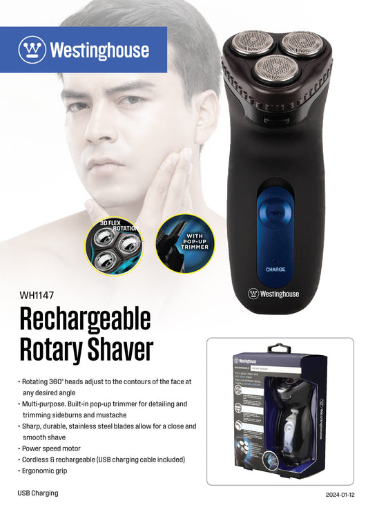 Rechargeable Rotary Shaver